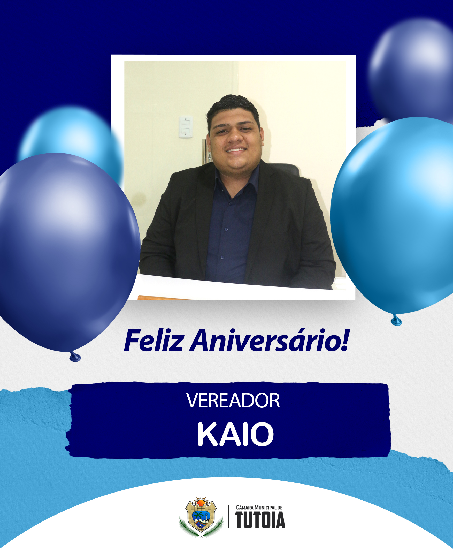Parabenizamos o vereador Kaio, pelo seu aniversário