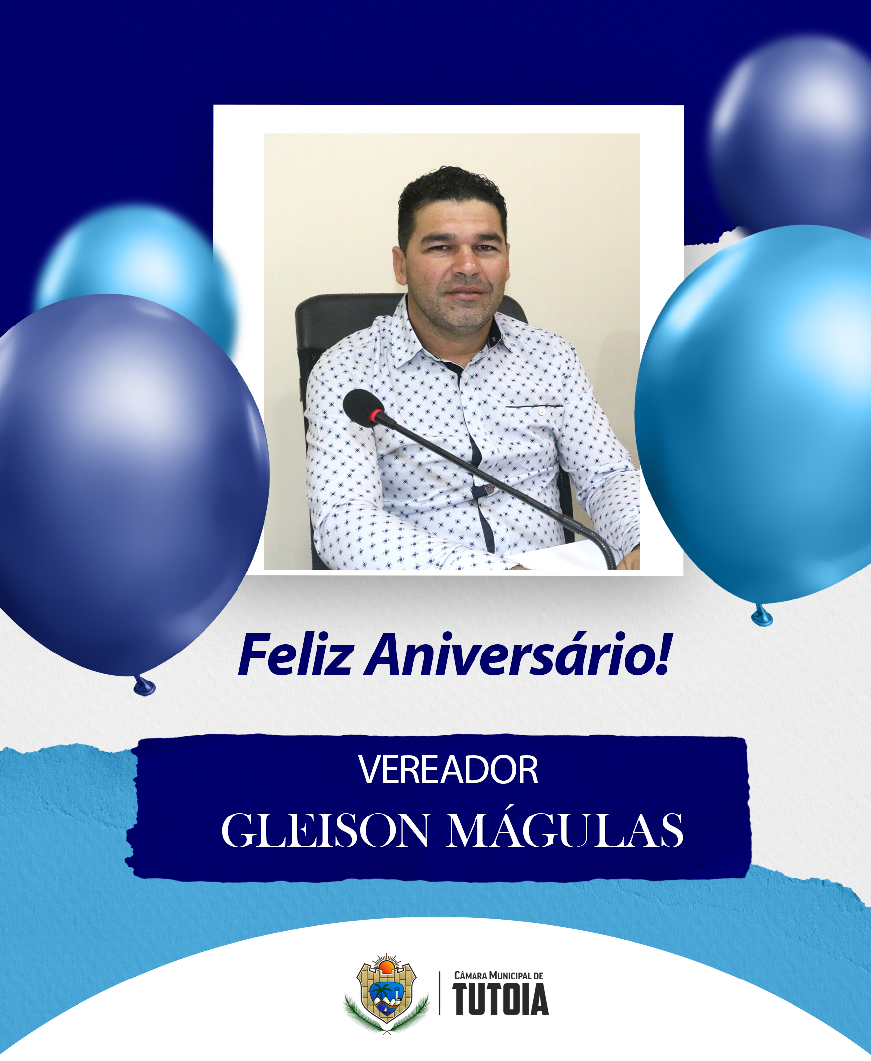 Parabenizamos o vereador Gleison Mágulas, pelo seu aniversário